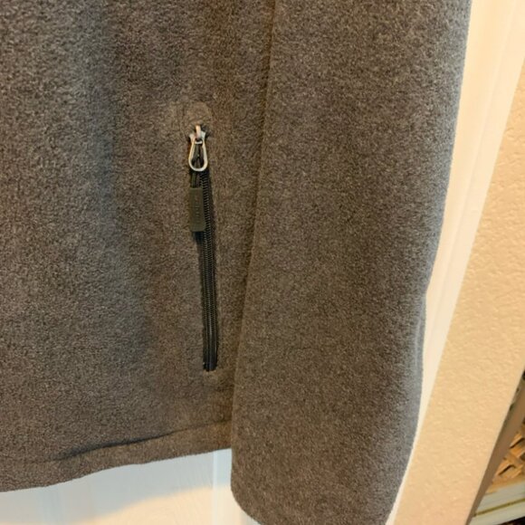 New Balance Black Gray Polar Fleece Zip up Jacket Men's Size XL - Picture 3 of 5